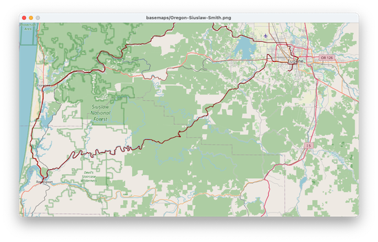 A map of a bicycle ride