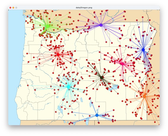 Oregon wildfire clusters